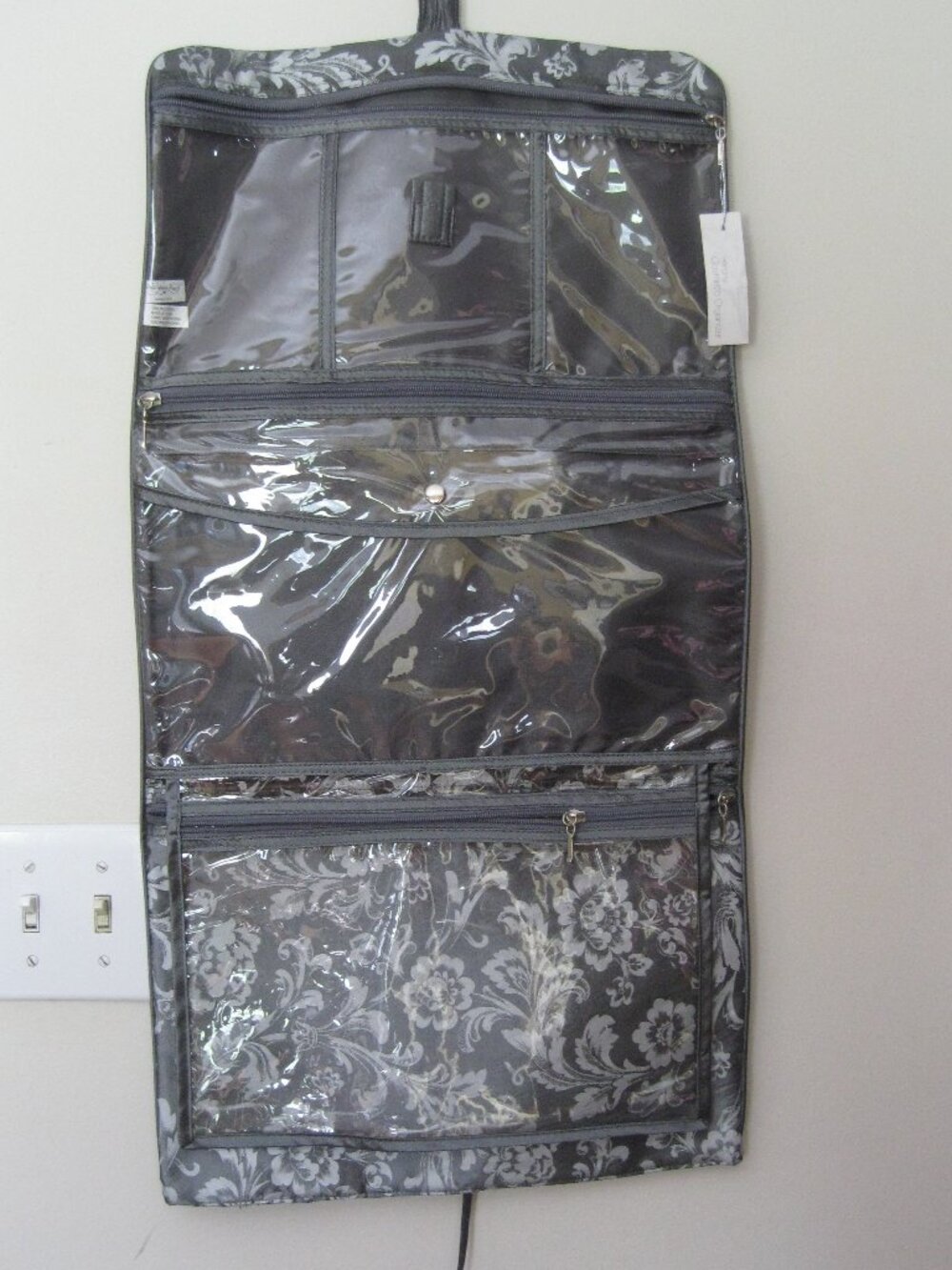 2 Hanging Travel Bags lToiletry /makeup New gray plus New Orange haanging bag